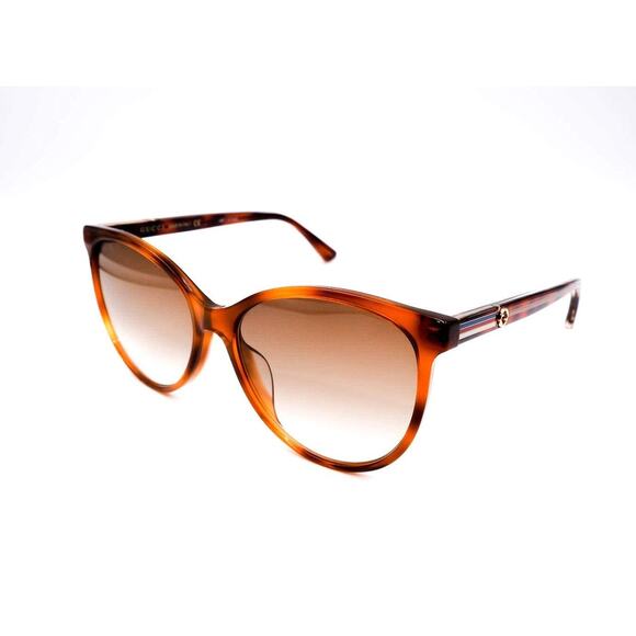 Gucci Designer Cat Eye Sunglasses Tortoise Havana/Brown Gradient Lens GG0377SK main image 5